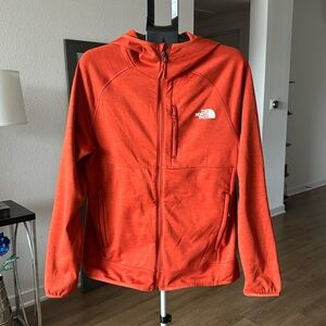 Burnt orange the northface lightweight zip up hoodie
